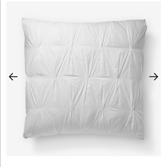 West Elm Organic Green Pintuck Euro Sham Cover - Picture 5 of 5